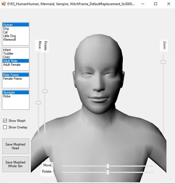 Detownified Maxis Presets in TS4 Morph Maker tutorial image