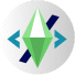 SimplifiedModding Logo: a white circle with a green plumbob in the middle, nestled between xml brackets.